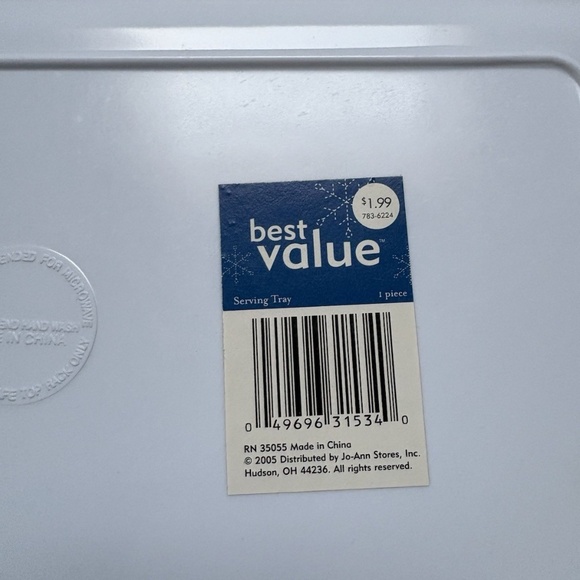 2005 Christmas Holiday Blue Snowflake Melamine Dinner Set Plates Trays 10 Pieces - Picture 10 of 11